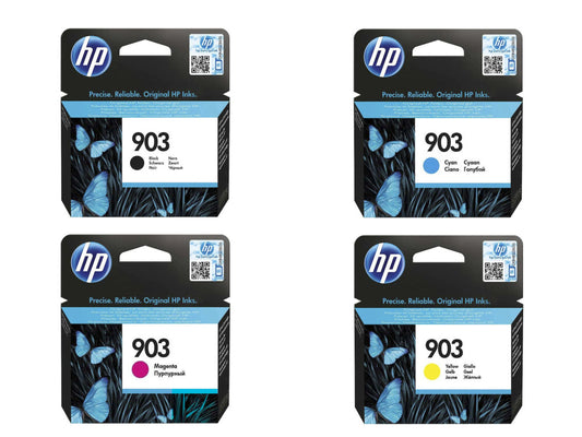 HP 903 Original Druckerpatronen 4er-Set – Schwarz, Cyan, Magenta, Gelb für OfficeJet Pro 6900-0
